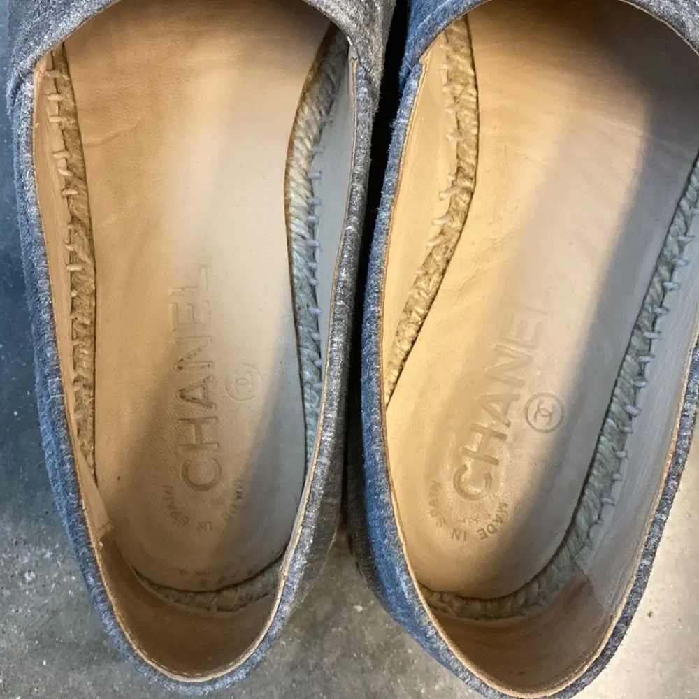 Chanel espadrilles light chambray 38